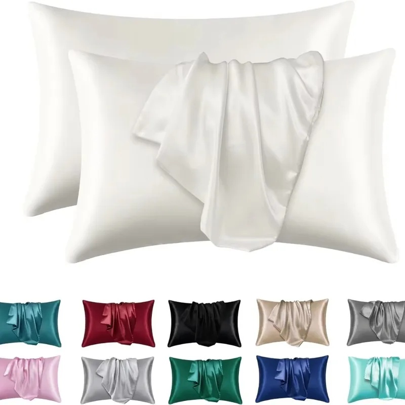 Satin Silk Pillowcase Hair Skin - 1/2 stuks satijnen zijden kussensloop voor