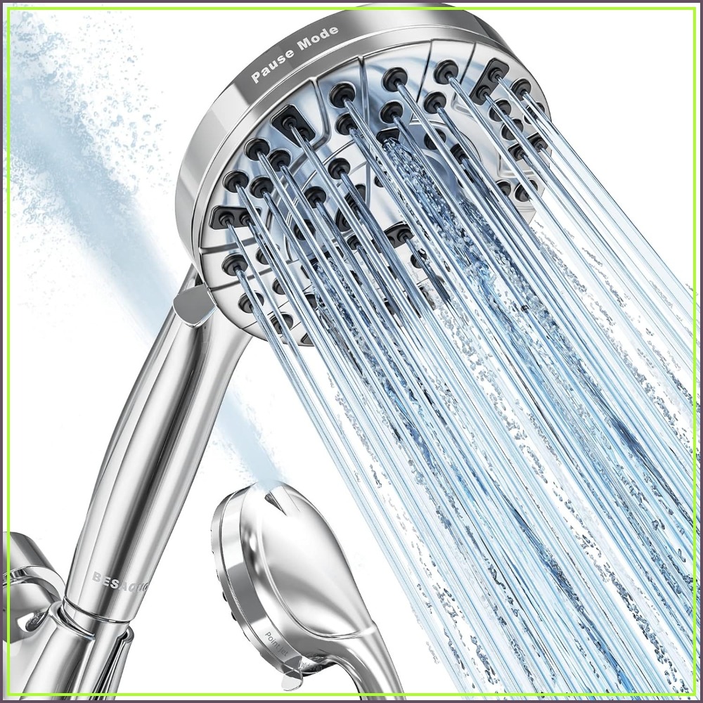 High Pressure Shower Head Handheld - 10-functies hogedrukdouchekop met handdouche, ingebouwde pauze-