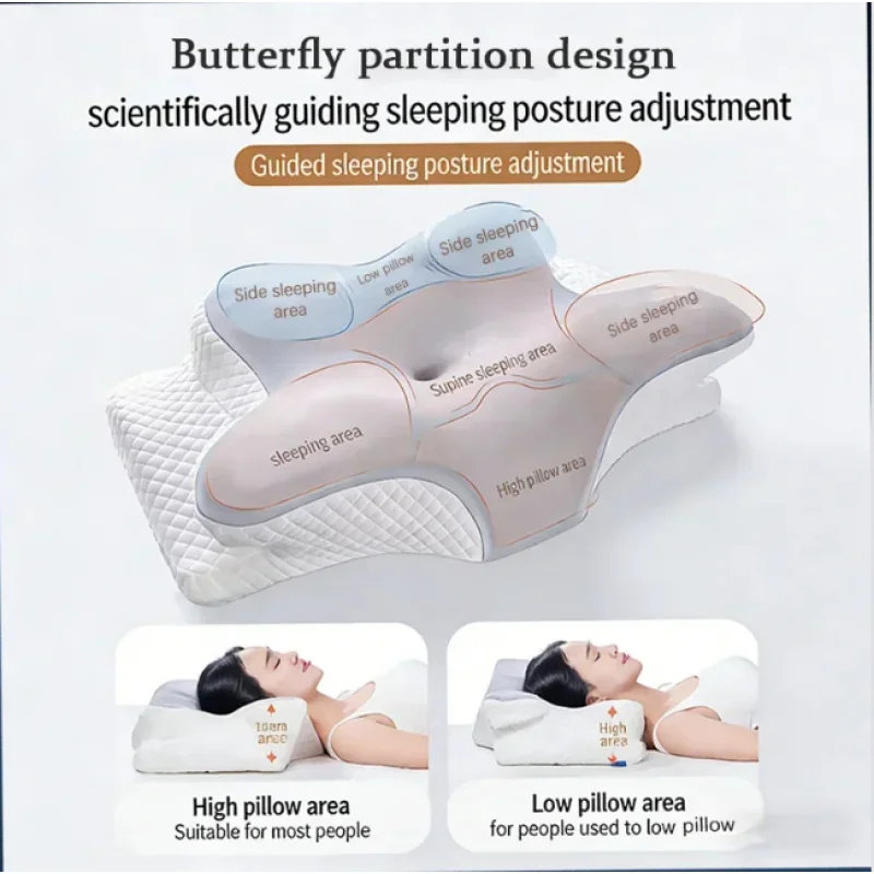 Memory Foam Orthopedic Pillow Neck Pain - Ademend koele traagschuim kussen voor nekondersteuning,