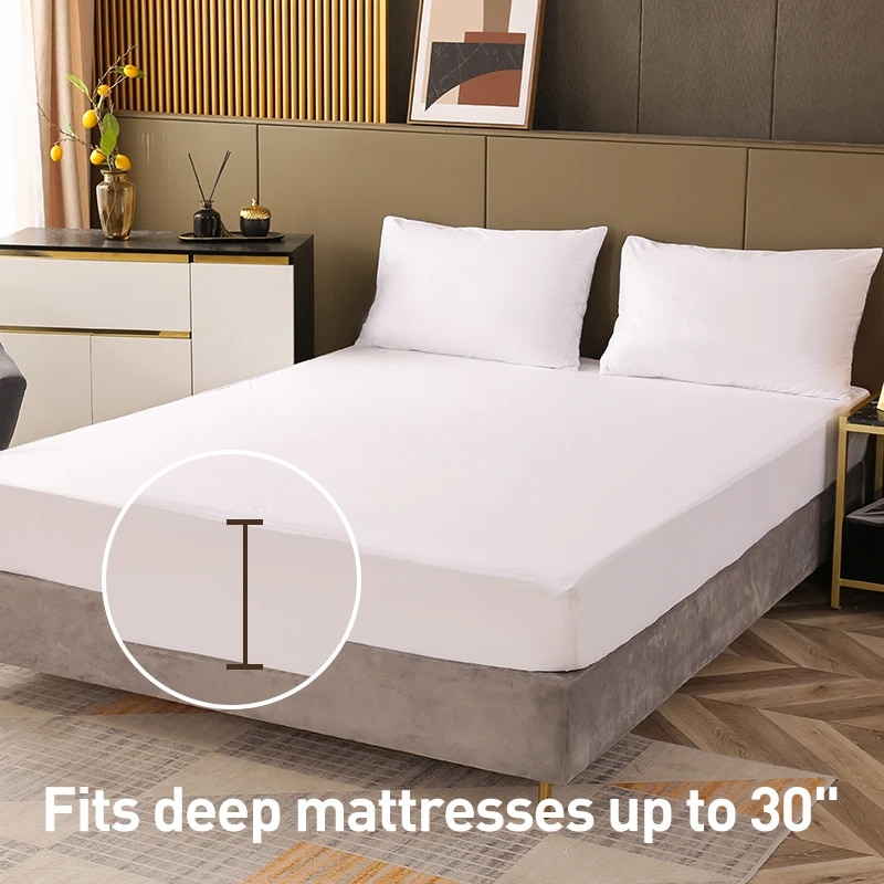 Waterproof Mattress Protector Breathable - Waterdichte matrasbeschermer, ademende geruisloze matrastopper, bed