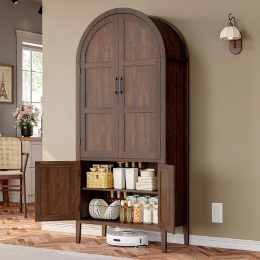 Storage & Organization - 71 cm hoge houten gebogen kast