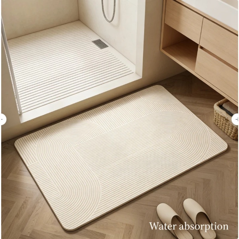 Quick Dry Diatomite Bath Mat - Badkamermat van diatomeeënaarde, superabsorberend, snel drogend,