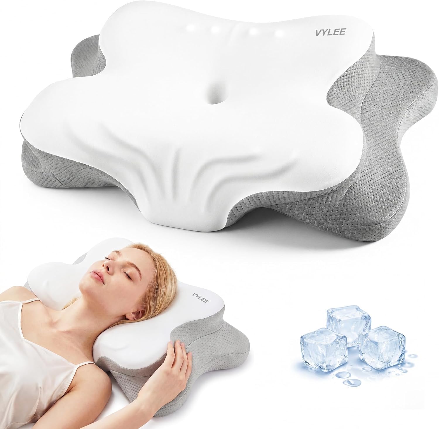Memory Foam Orthopedic Pillow Neck Pain - Cervicaal nekkussen voor pijnverlichting, ergonomisch traagschuimkussen