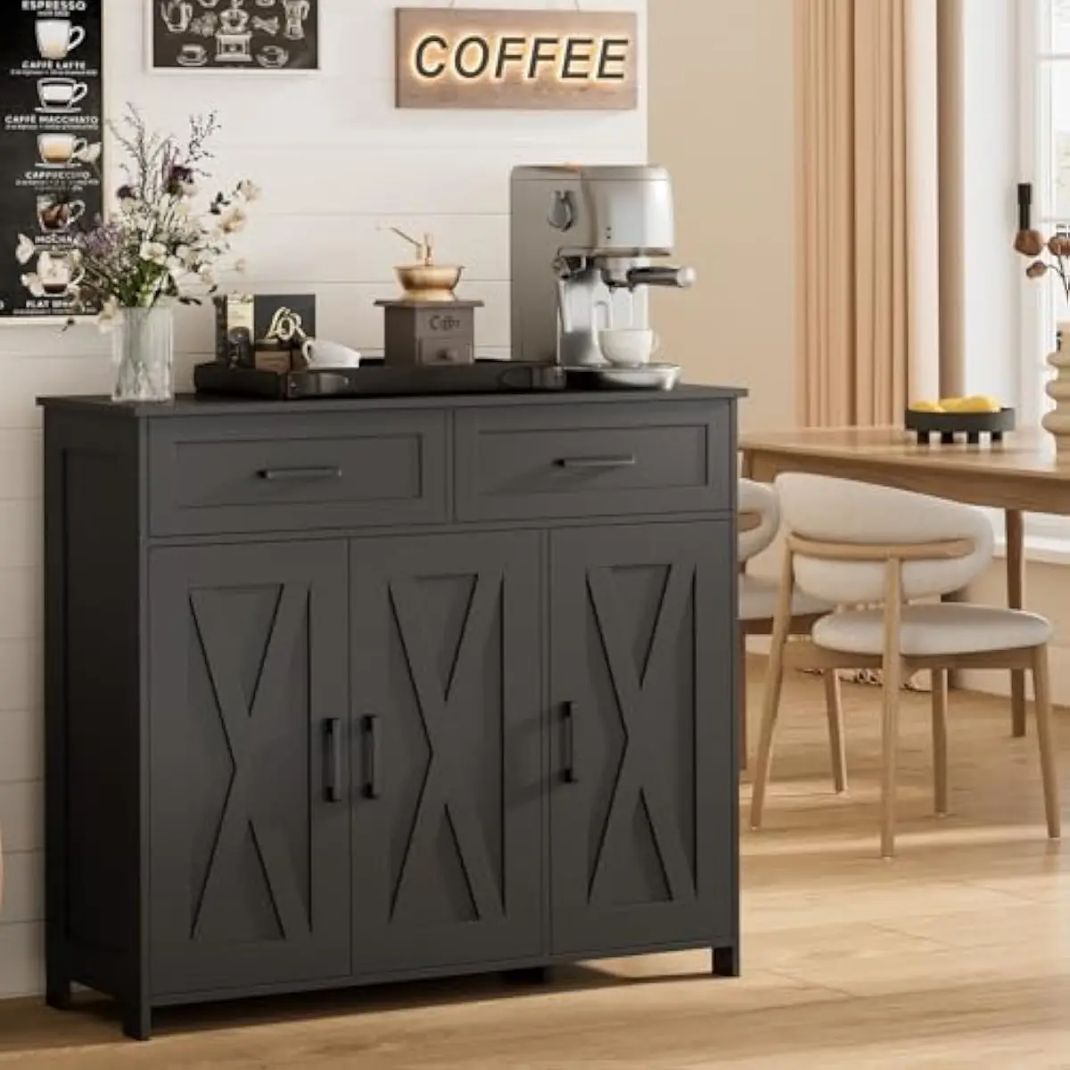 Kitchen - Koffiebar opbergkast met laden, keukenbuffetkast