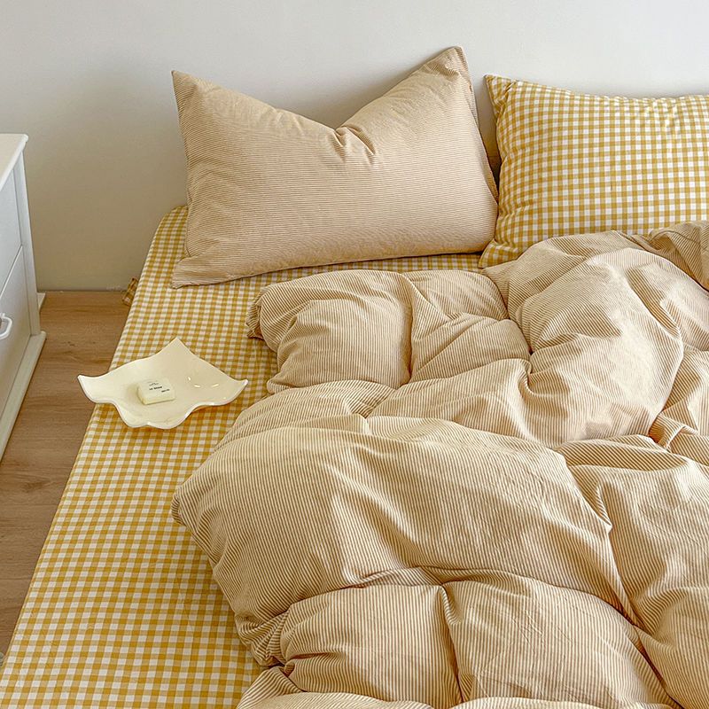 Duvet Cover Sets With Zipper - Nordic Dekbedovertrek Set Met Rits Eenvoudige