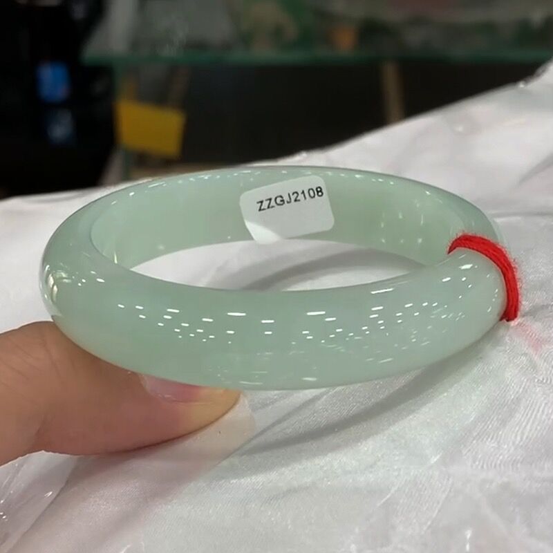 Lighting - Natuurlijke Birmese Oud-Mijn Jade Armband, IJs-Wasachtig