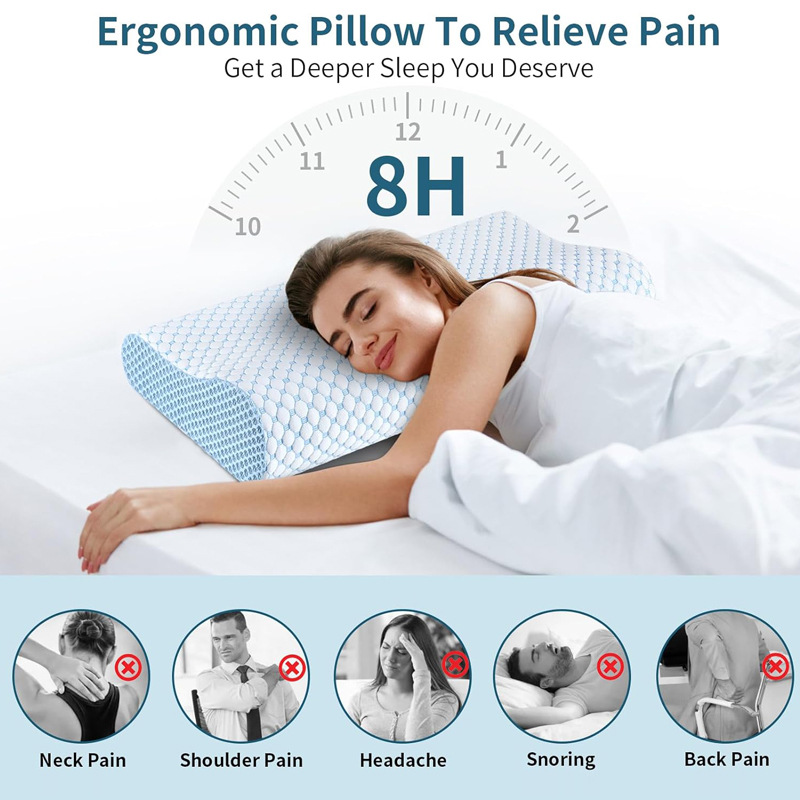 Anti Snore Contour Pillow - Trage Rebound Kussen 60*40*12 CM Orthopedische