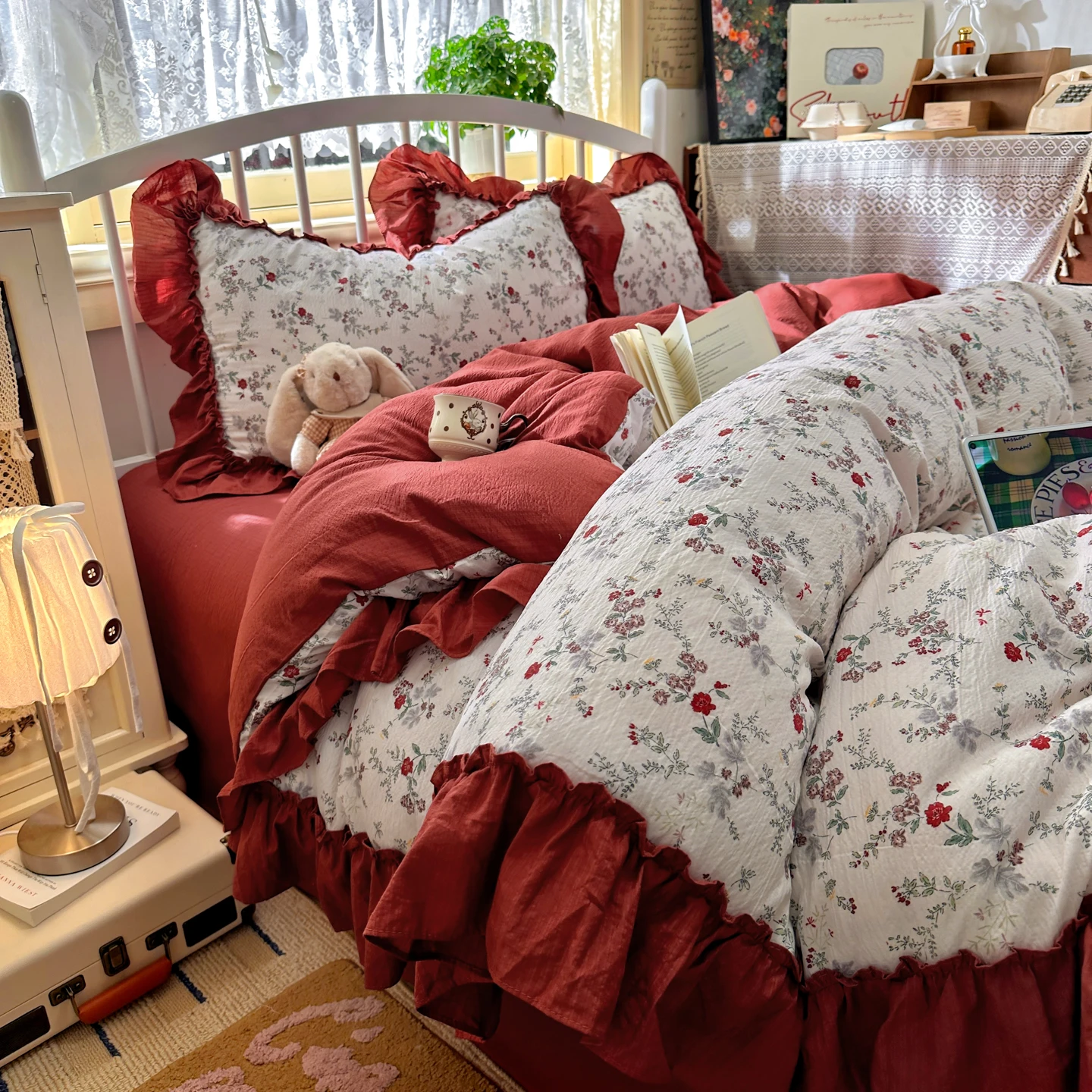 Aesthetic Floral Duvet Cover - Franse vintage esthetische beddengoedset landelijke stijl