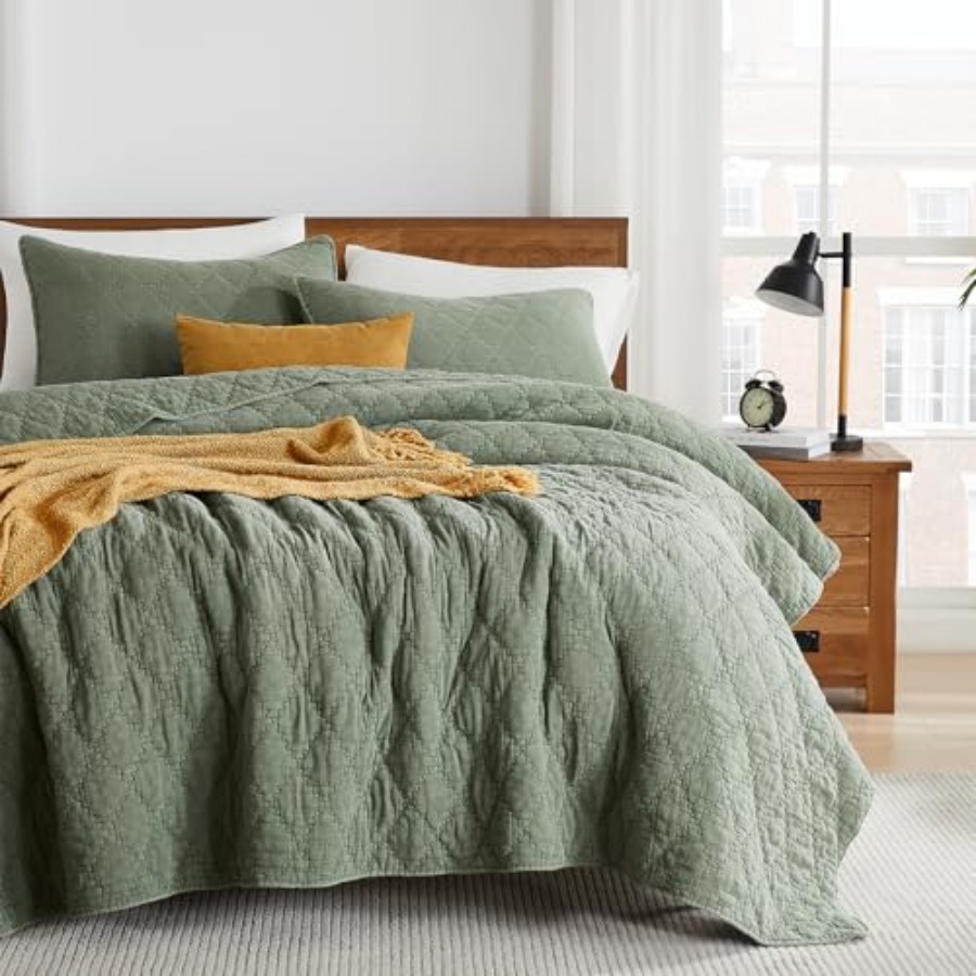 Muslin Cotton Bedspread - Matrasbeschermerset van mousselinekatoen met donsalternatief polyvulling,