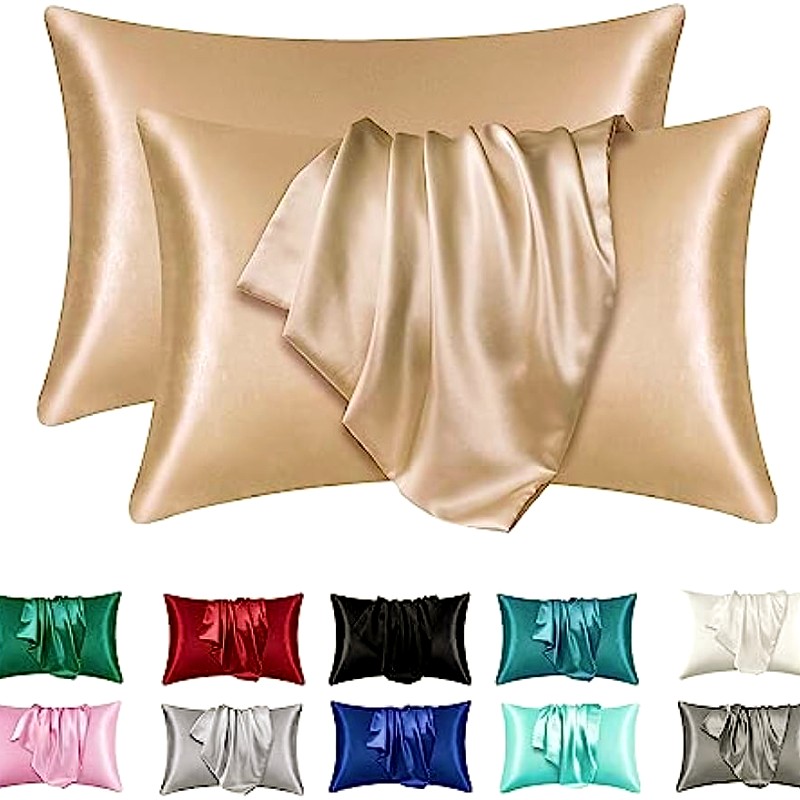 Satin Silk Pillowcase Hair Skin - 2 stuks satijnen zijden kussenslopen voor