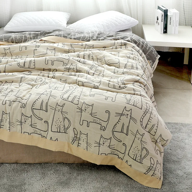 Muslin Cotton Bedspread - Wasart Puur Katoenen Twel Mousseline Deken