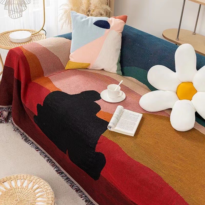 Boho Throw Blanket Fringe - Textile City Ins Twilight Thread Deken