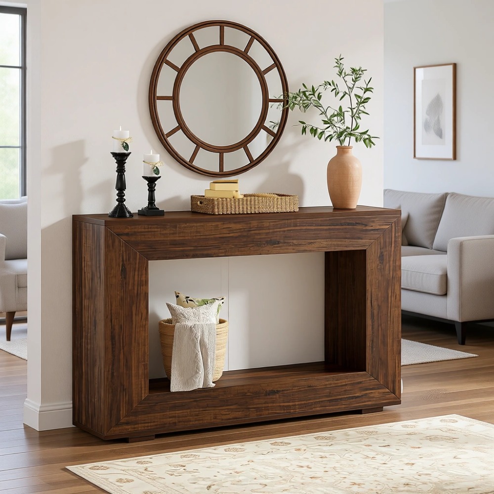 Storage & Organization - 47 inch landelijke consoletafel met opbergruimte