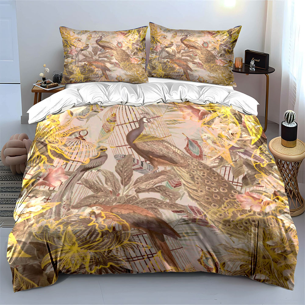 Vintage pauw vogelkooi beddeng - Aesthetic Floral Duvet Cover recensie en prijs