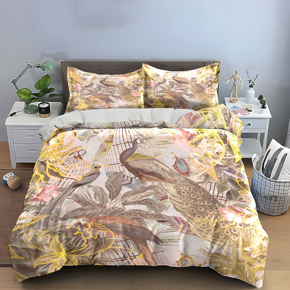 Vintage pauw vogelkooi beddeng - Aesthetic Floral Duvet Cover recensie en prijs