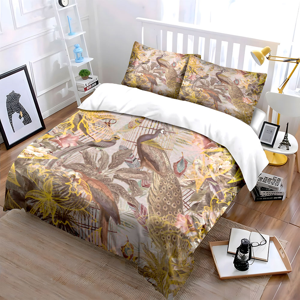 Vintage pauw vogelkooi beddeng - Aesthetic Floral Duvet Cover recensie en prijs