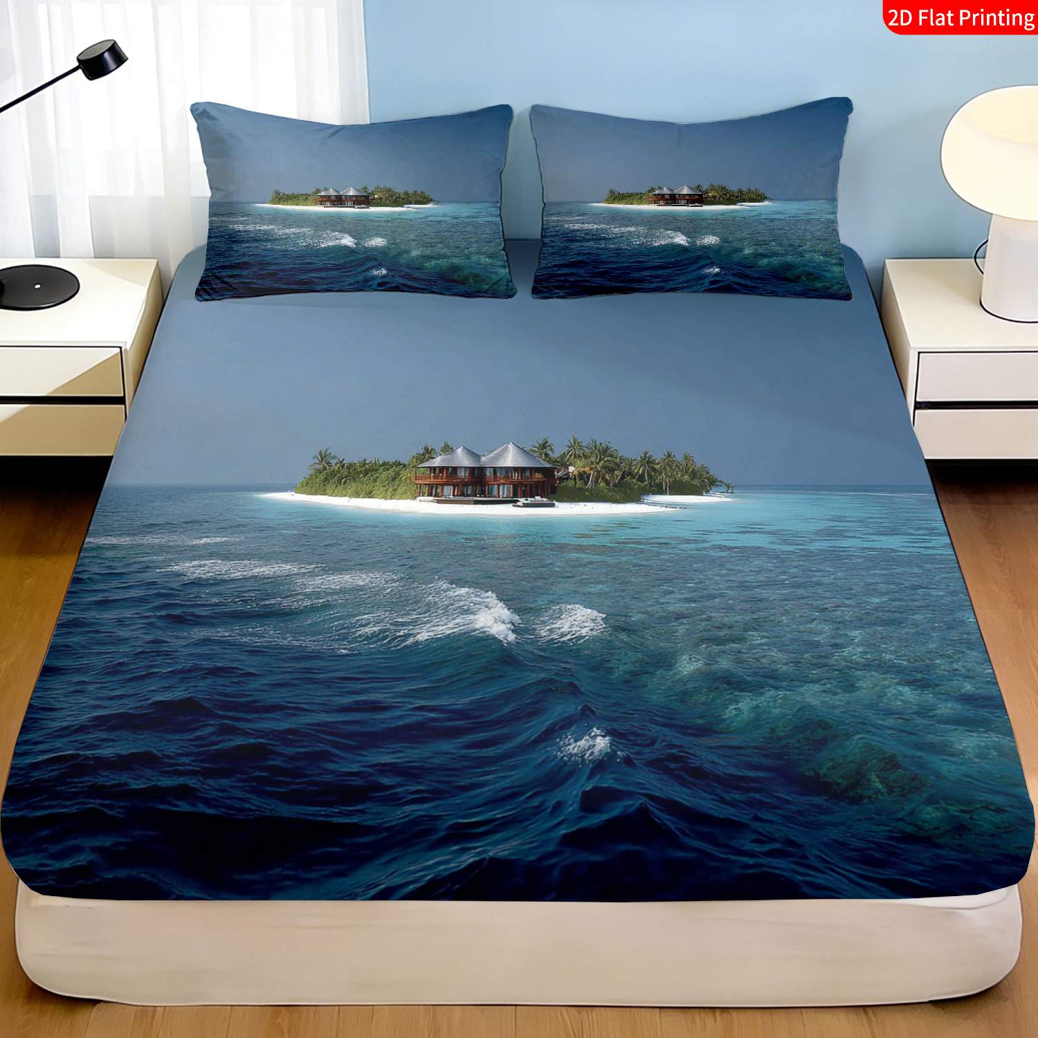 Tropische eiland beddengoedset - Fitted Bed Sheets Deep Pocket recensie en prijs