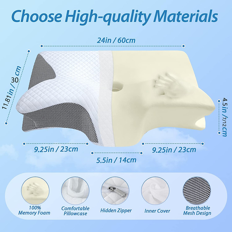 Nieuw traagschuim cervicaal ku - Memory Foam Orthopedic Pillow Neck Pain recensie en prijs