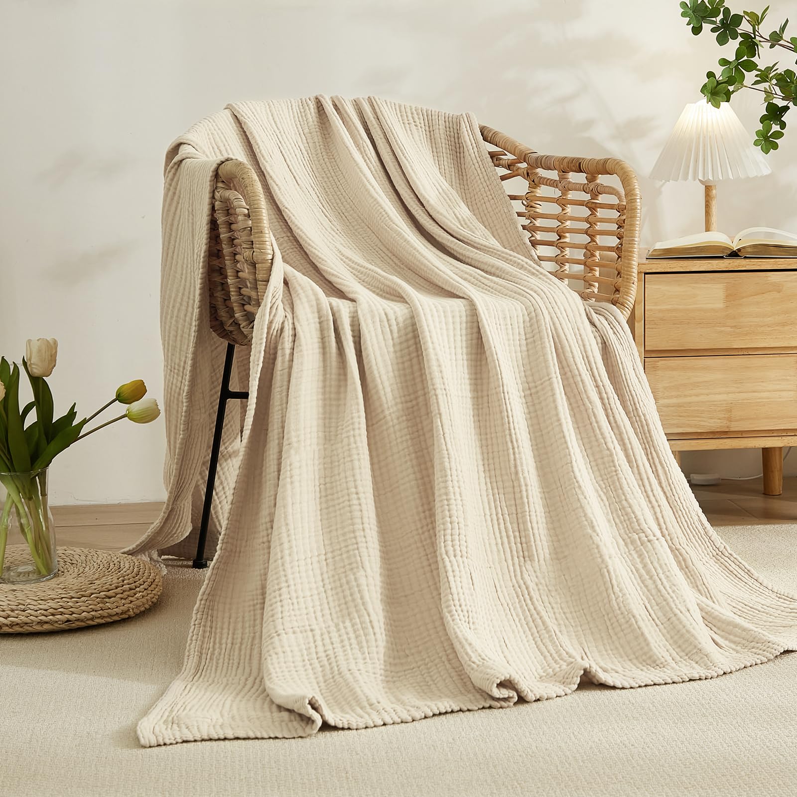 100% katoenen deken voor bed Z - Muslin Cotton Bedspread recensie en prijs