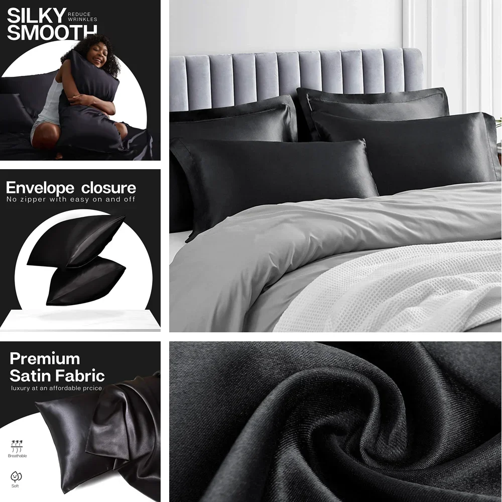 2-pack satijnen kussensloop vo - Satin Silk Pillowcase Hair Skin recensie en prijs