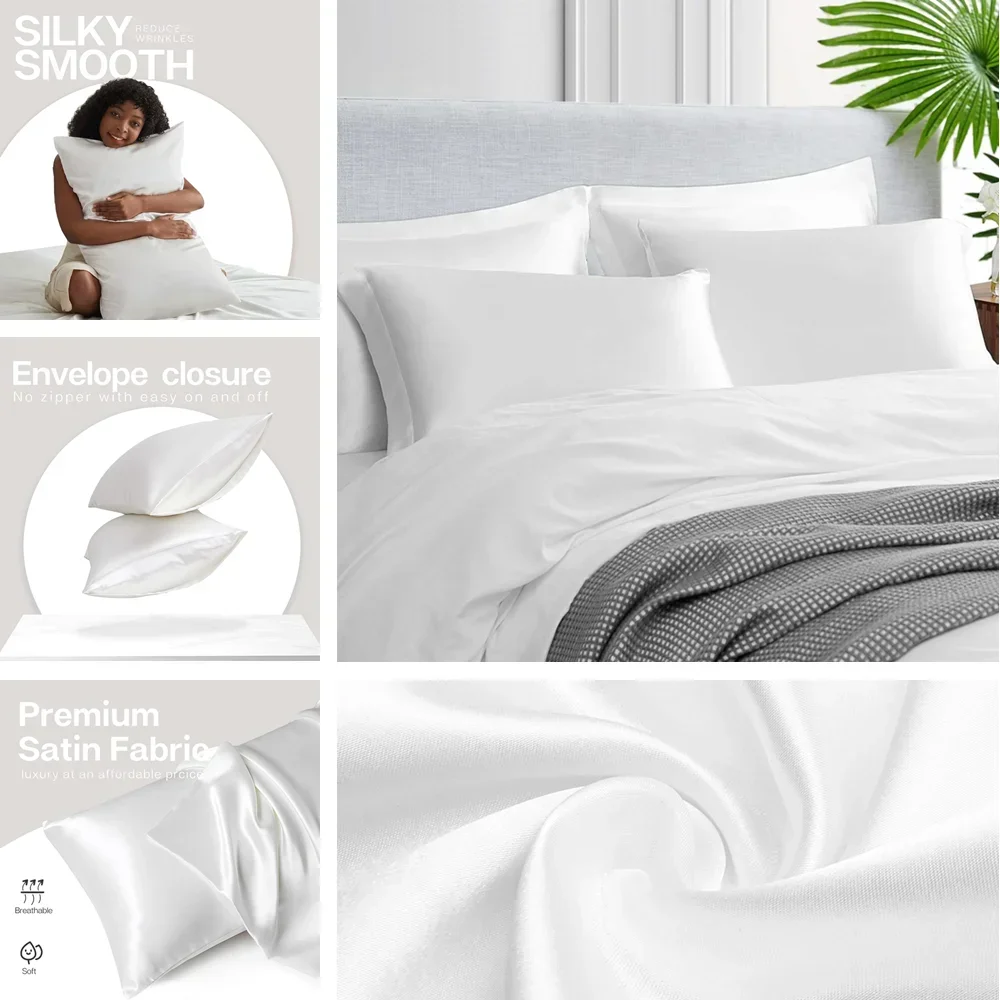2-pack satijnen kussensloop vo - Satin Silk Pillowcase Hair Skin recensie en prijs