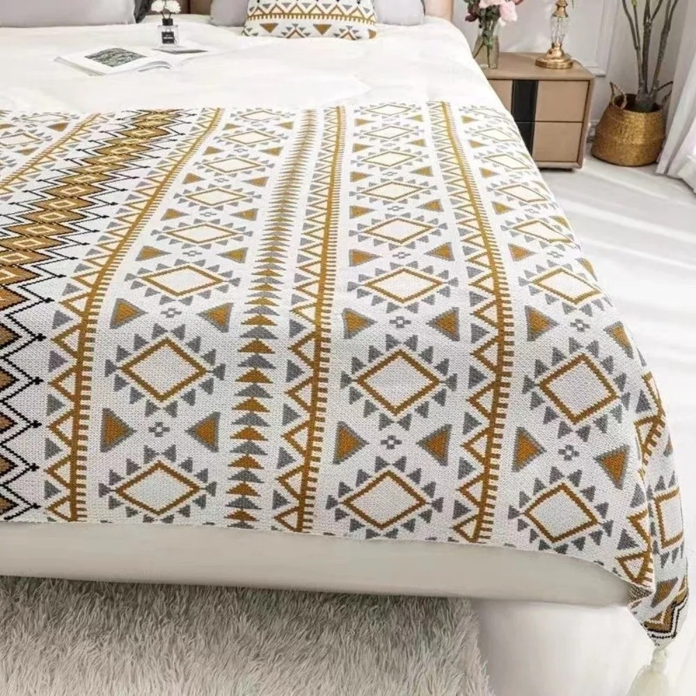 Vintage dikke gebreide boho-pl - Boho Throw Blanket Fringe recensie en prijs