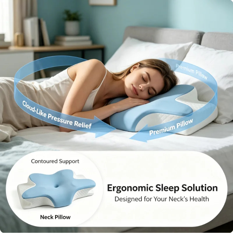 Ademend koele traagschuim kuss - Memory Foam Orthopedic Pillow Neck Pain recensie en prijs