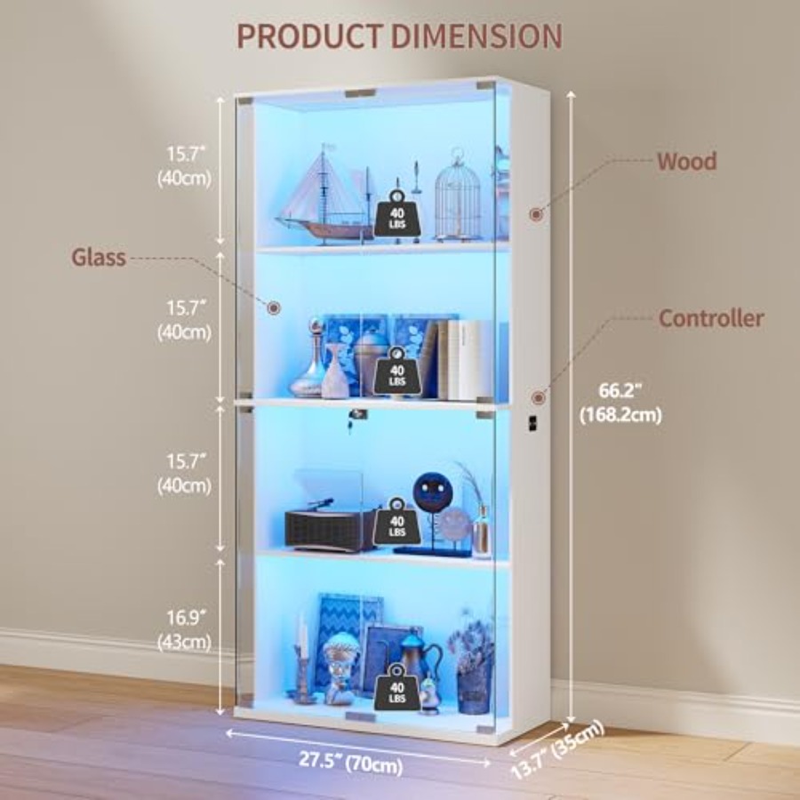 66 Glazen Vitrinekast voor ver - Storage & Organization recensie en prijs