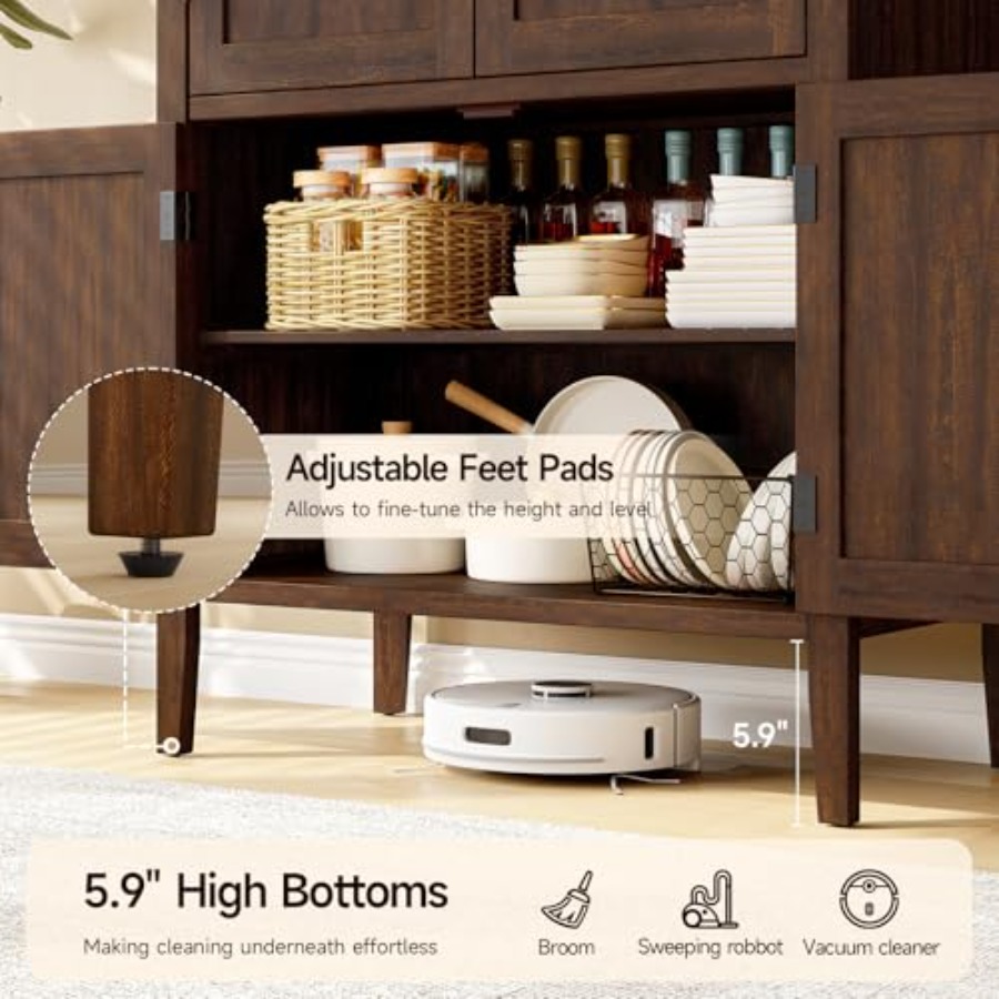 71 cm hoge houten gebogen kast - Storage & Organization recensie en prijs