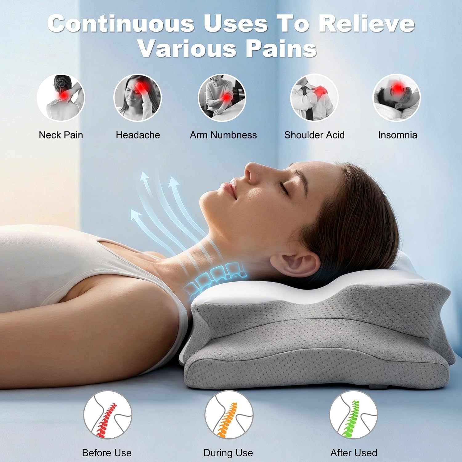Cervicaal nekkussen voor pijnv - Memory Foam Orthopedic Pillow Neck Pain recensie en prijs