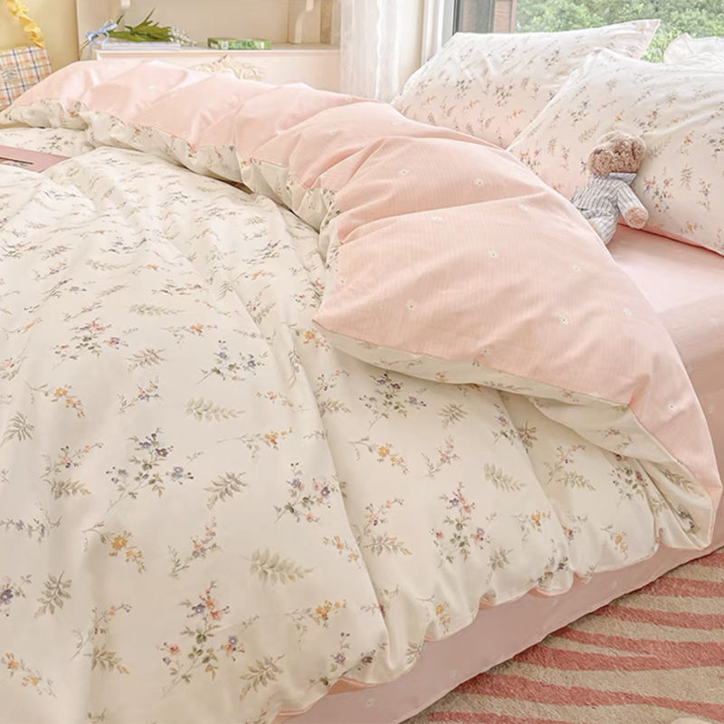 Ins Roze Bloemen Beddengoed Se - Aesthetic Floral Duvet Cover recensie en prijs