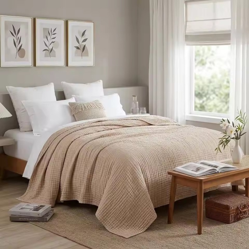 6-laags katoenen mousseline de - Muslin Cotton Bedspread recensie en prijs
