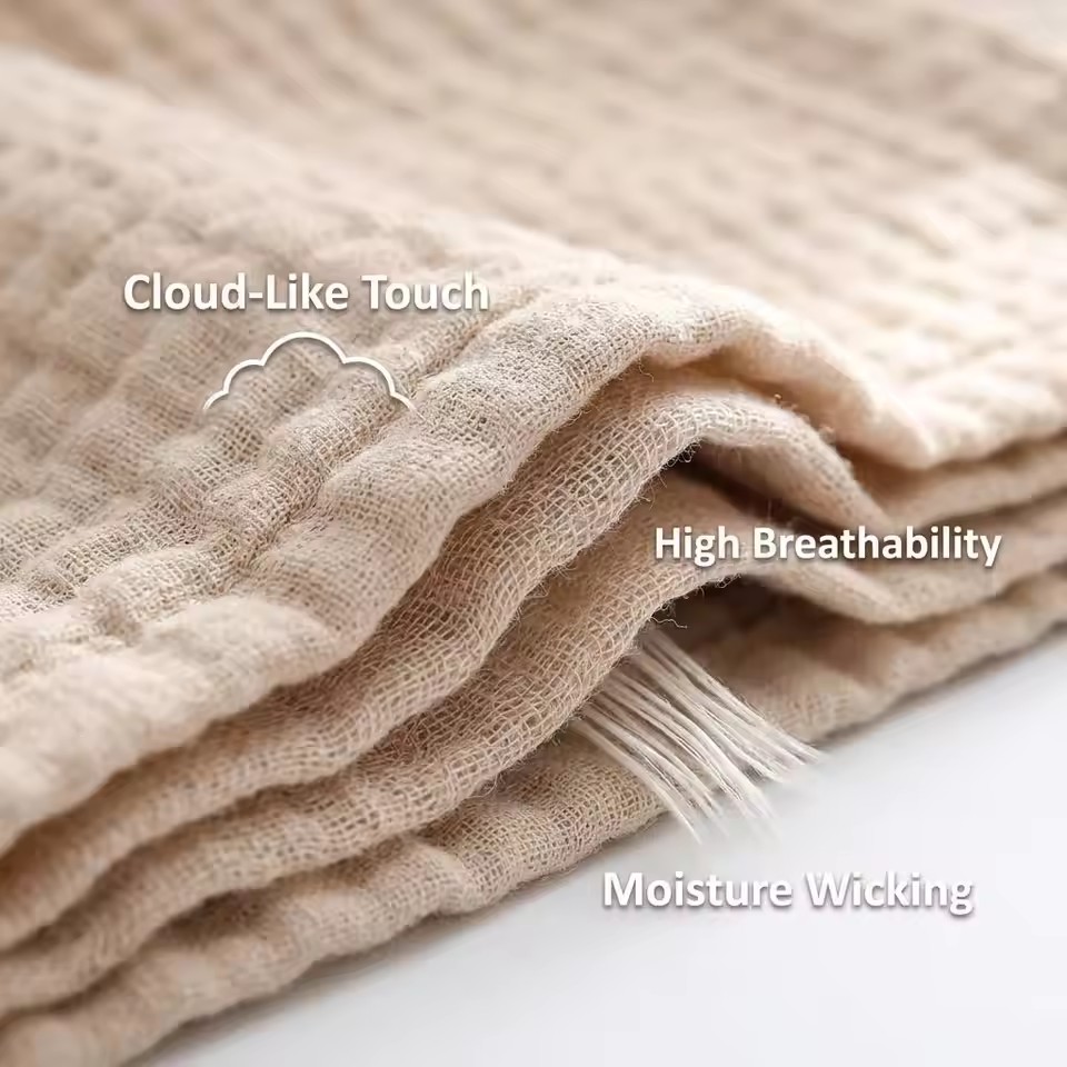 6-laags katoenen mousseline de - Muslin Cotton Bedspread recensie en prijs