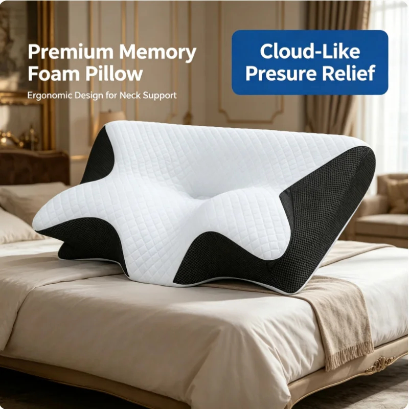 Memory Foam Cervicale Kussen v - Memory Foam Orthopedic Pillow Neck Pain recensie en prijs