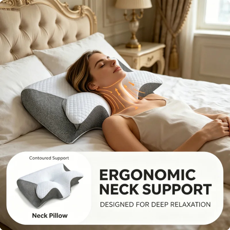 Nekpijnverlichtende traagschui - Memory Foam Orthopedic Pillow Neck Pain recensie en prijs