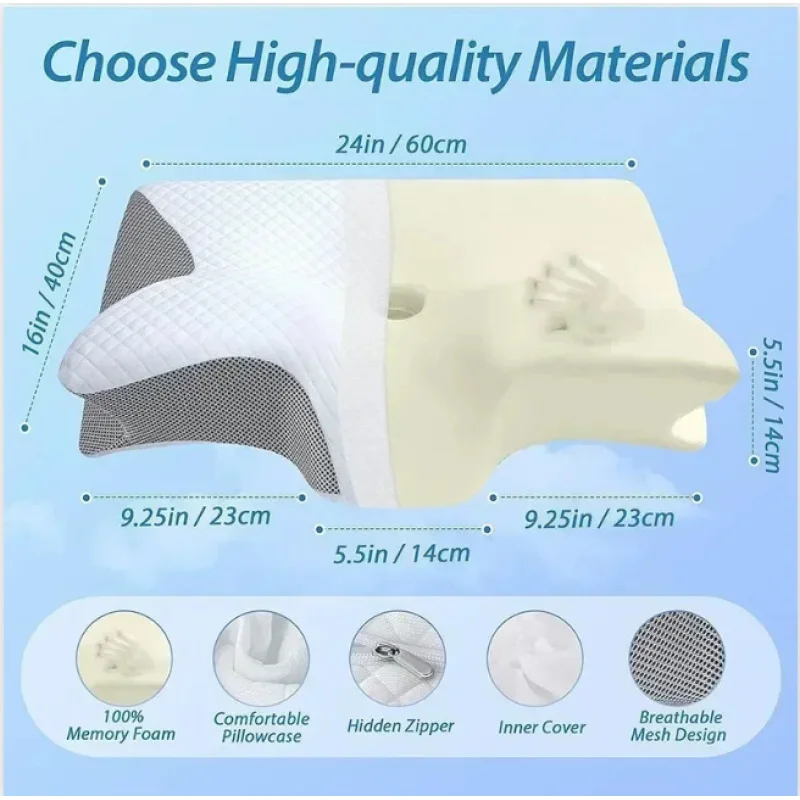 Nekpijnverlichtende traagschui - Memory Foam Orthopedic Pillow Neck Pain recensie en prijs