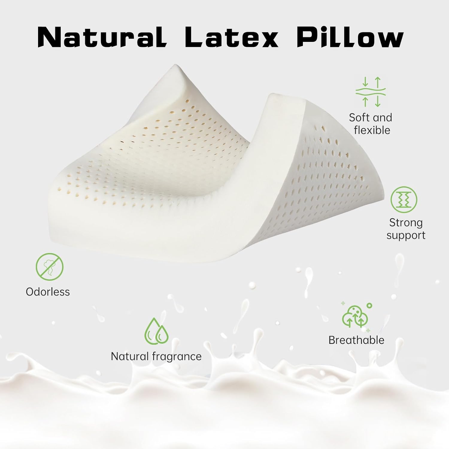 Thais natuurlijk latex kussen  - Memory Foam Orthopedic Pillow Neck Pain recensie en prijs