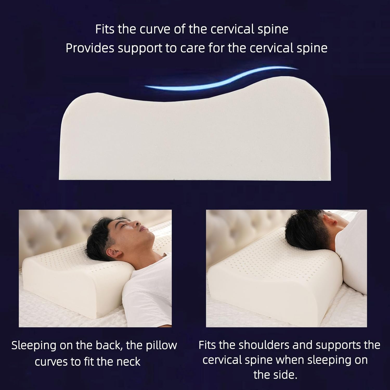 Thais natuurlijk latex kussen  - Memory Foam Orthopedic Pillow Neck Pain recensie en prijs