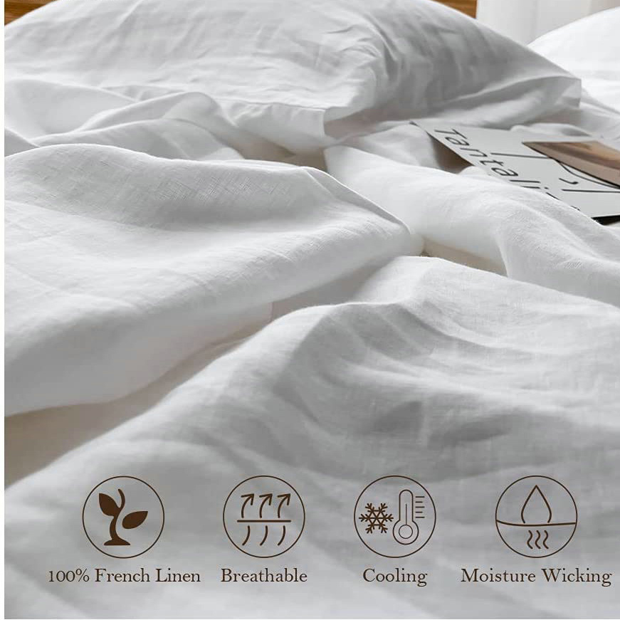 100% Linnen Zachte Beddengoeds - Fitted Bed Sheets Deep Pocket recensie en prijs