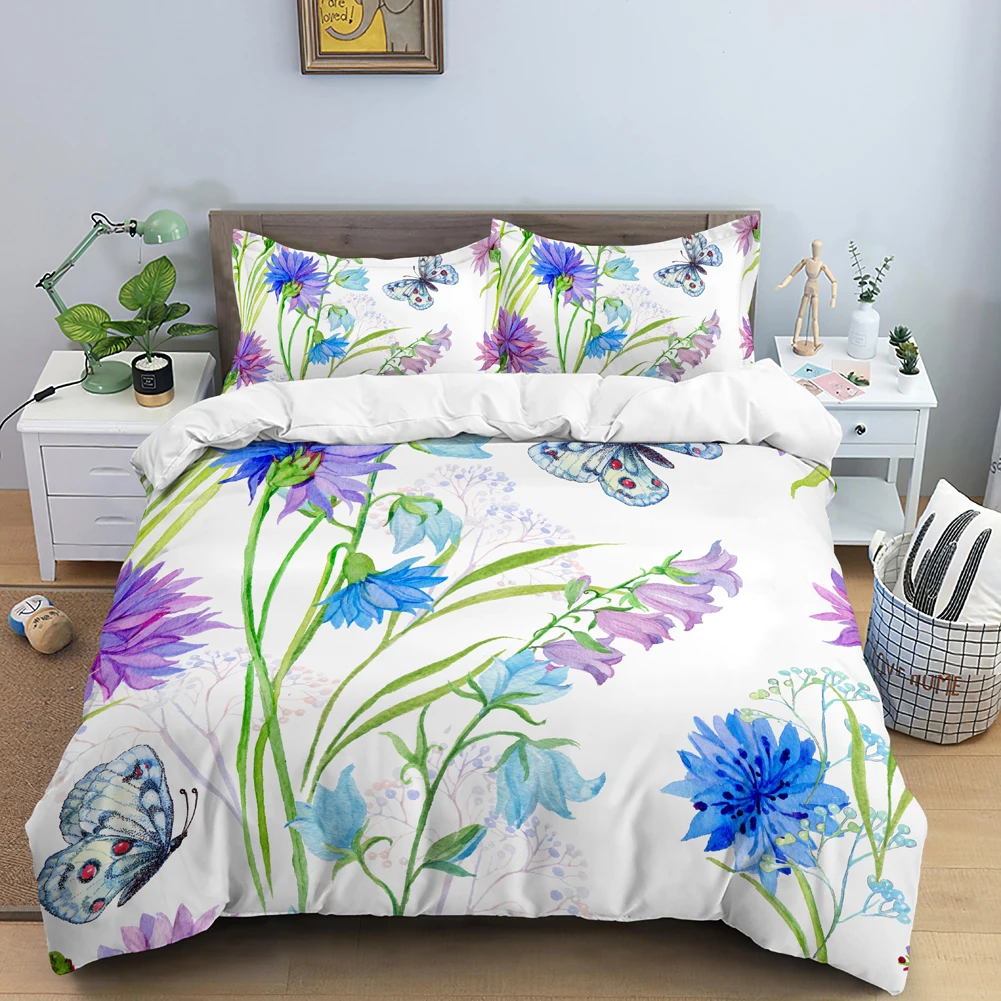 Vlinder beddengoed set 3D bloe - Duvet Cover Sets With Zipper recensie en prijs