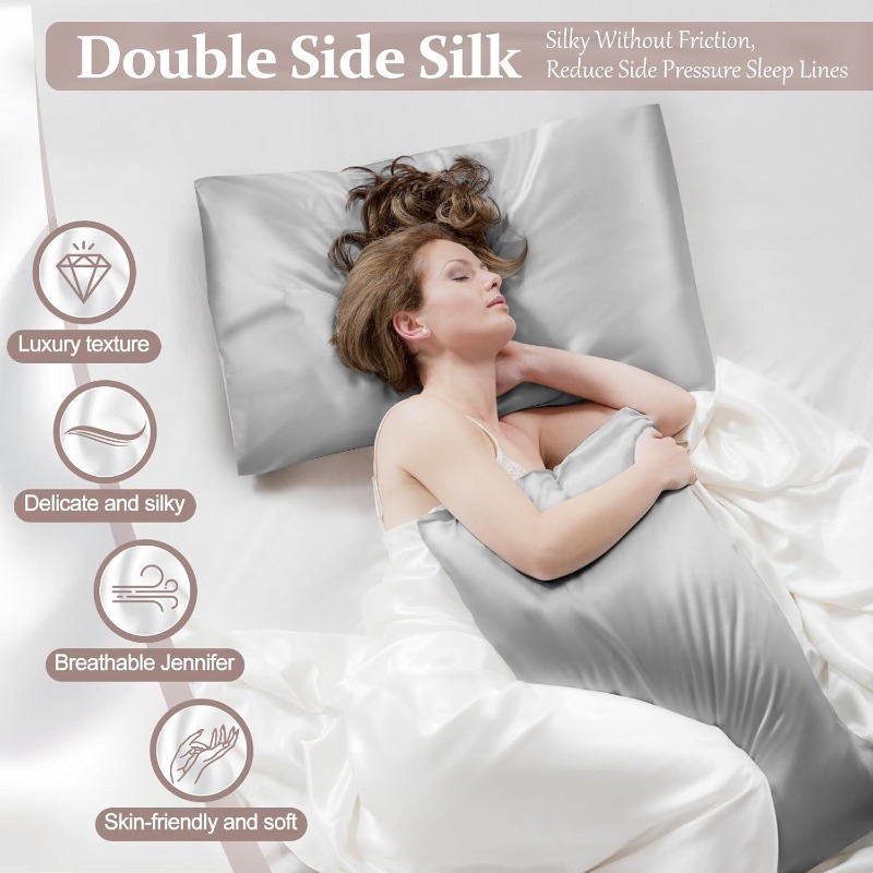 2 stuks satijnen zijden kussen - Satin Silk Pillowcase Hair Skin recensie en prijs