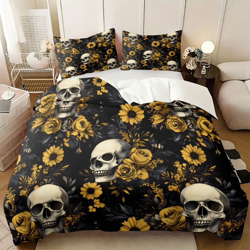 Donkere esthetische schedel ge - Aesthetic Floral Duvet Cover recensie en prijs