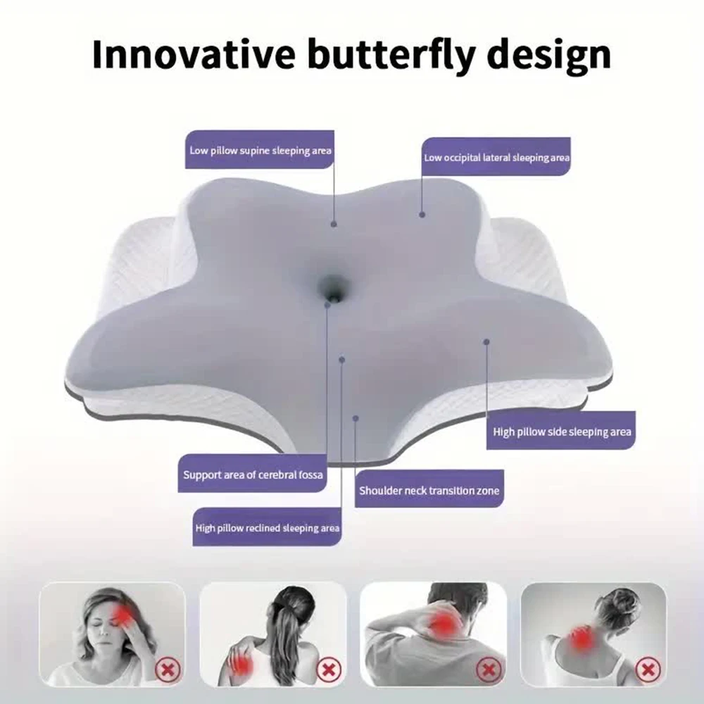 Memory Foam Kussens Vlindervor - Memory Foam Orthopedic Pillow Neck Pain recensie en prijs
