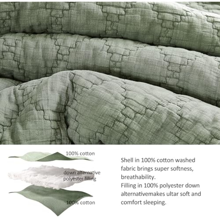 Matrasbeschermerset van mousse - Muslin Cotton Bedspread recensie en prijs