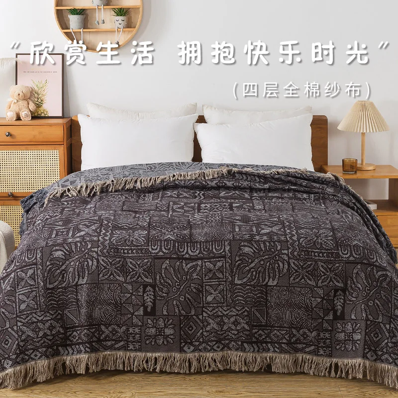 Katoenen spreiën, 4 lagen mous - Muslin Cotton Bedspread recensie en prijs